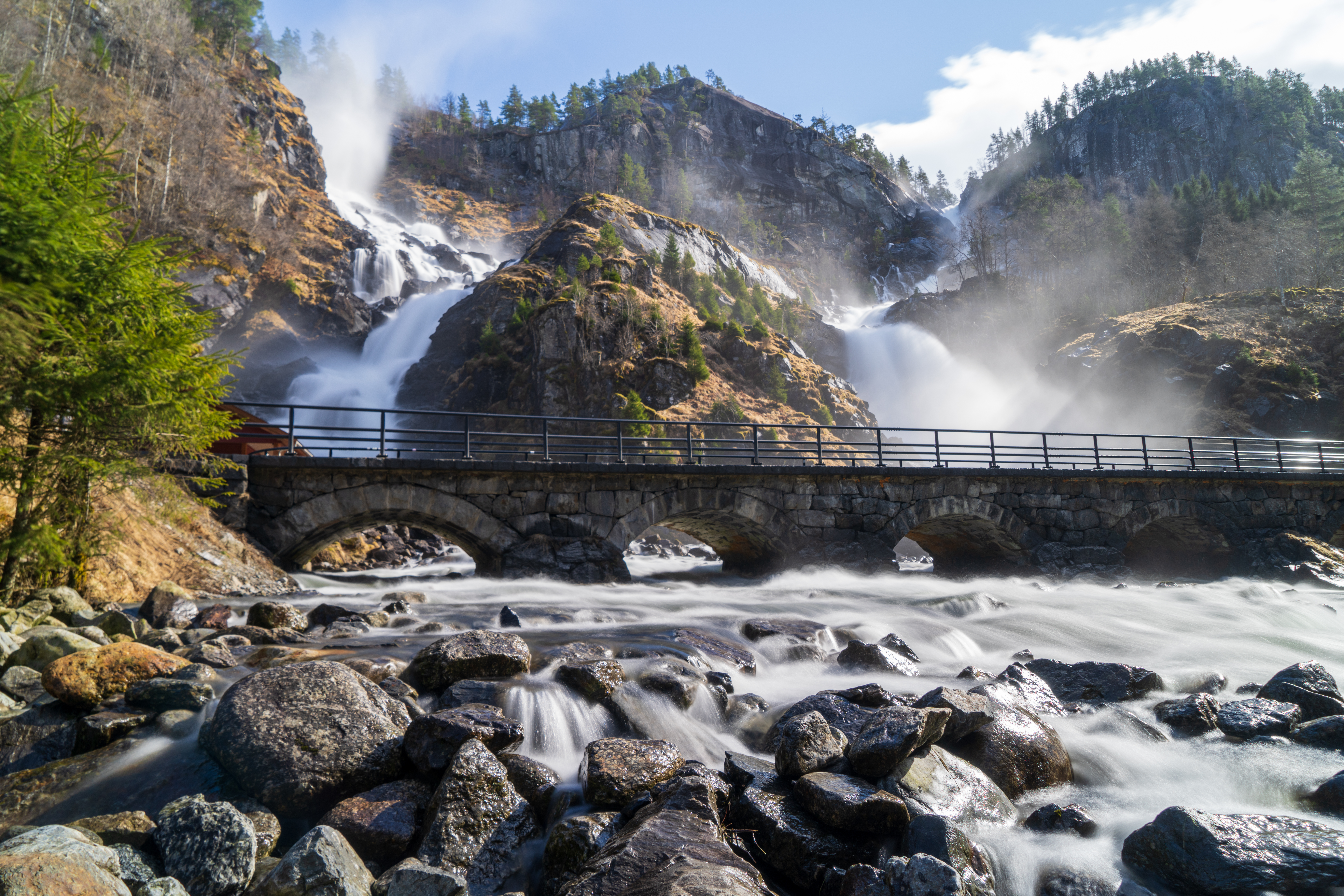 Låtefossen — bliźniacze kaskady