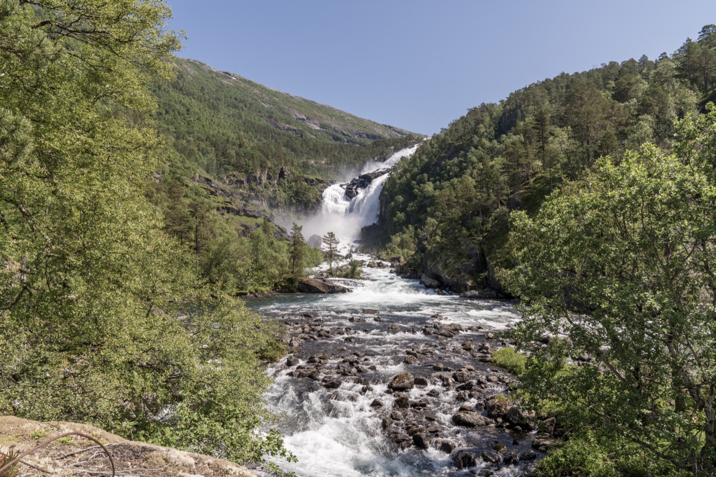 Nyastølfossen — wodospad