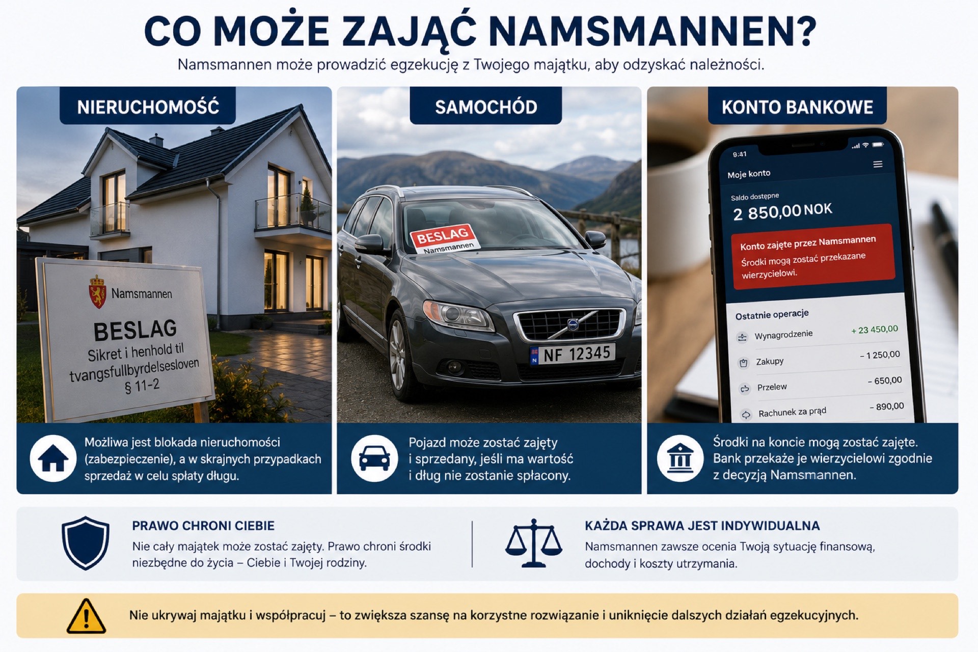 Zajęcie wynagrodzenia przez Namsmannen – procedura