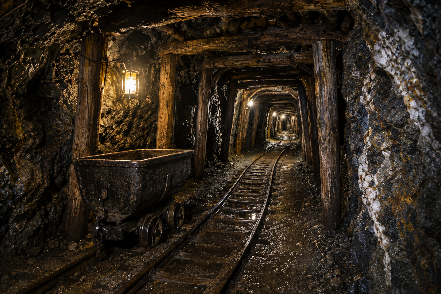 Wnętrze tunelu w Norwegii