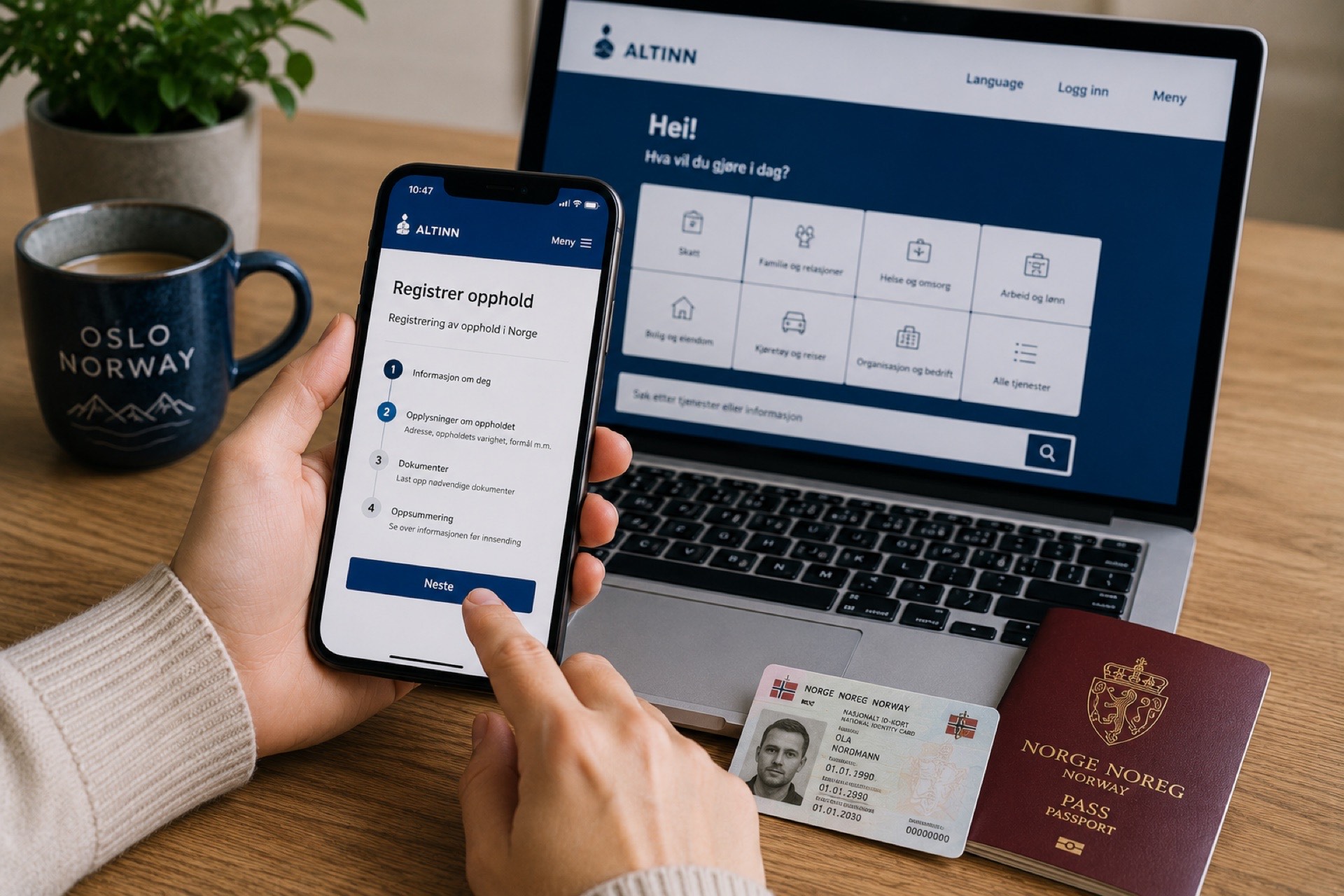Rejestracja pobytu przez Altinn – aplikacja mobilna i portal